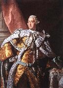 Allan Ramsay Portrait of George III, circa 1762. oil painting on canvas